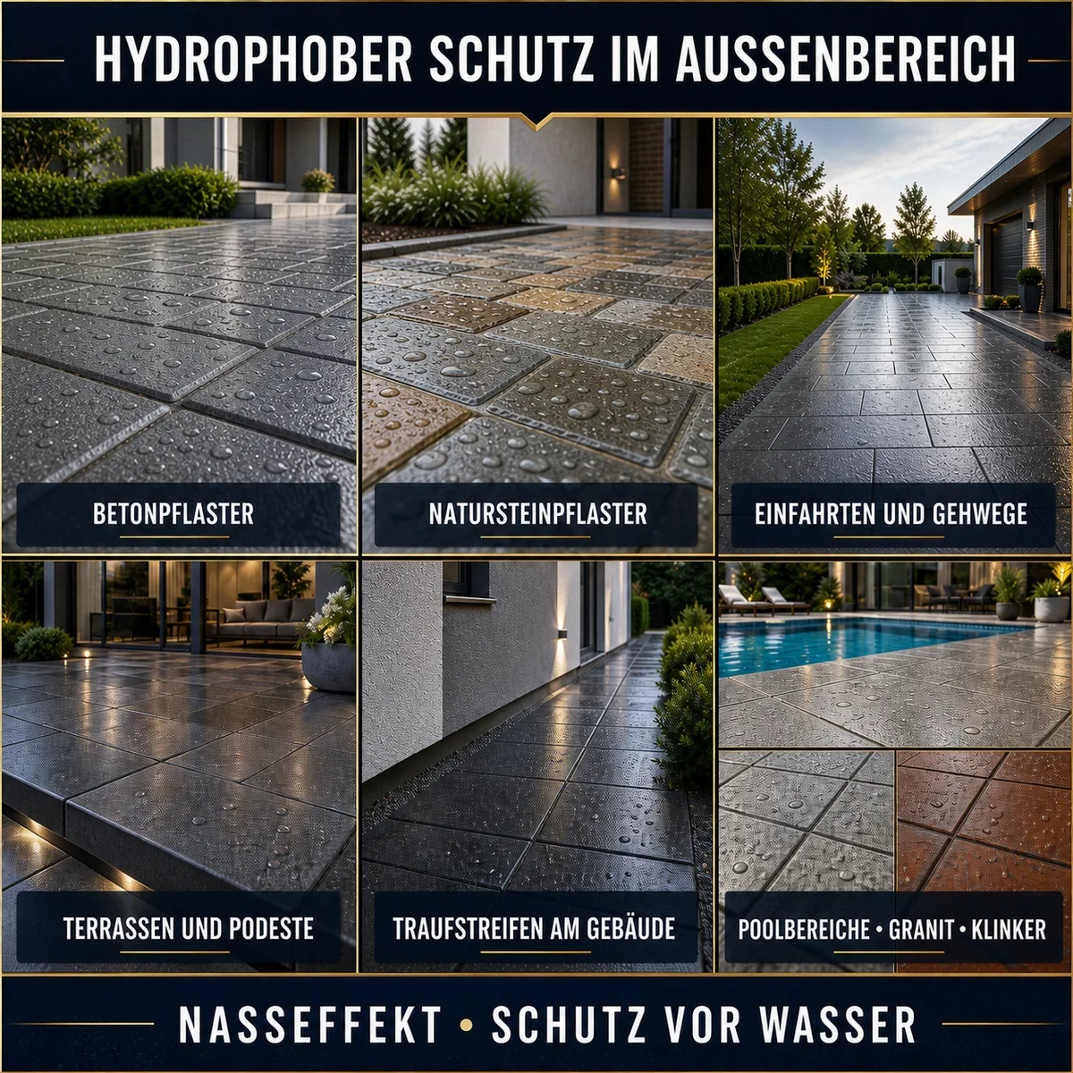 ESANDOL pro line Hydrophobe Beschichtung Pflasterstein