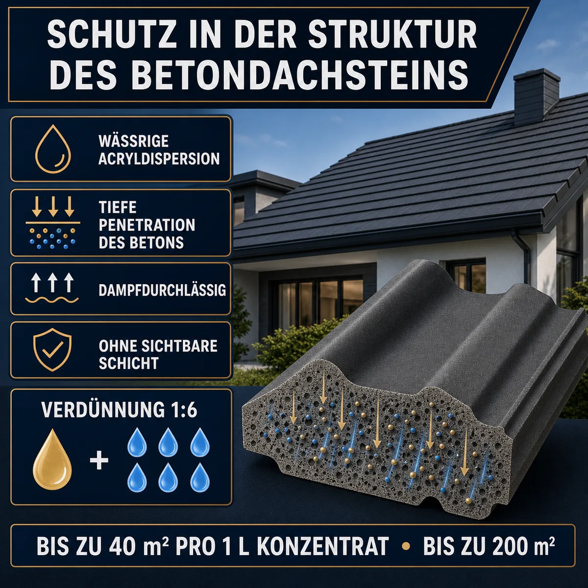 ESANDOL pro line Schutzschicht Betonziegel