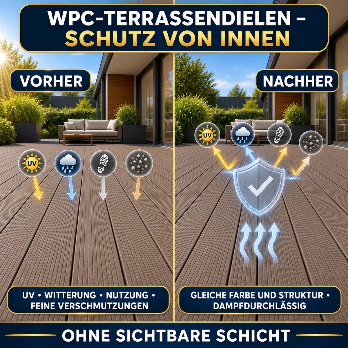 ESANDOL pro line Schutzschicht Verbundstoff-Terrassendielen