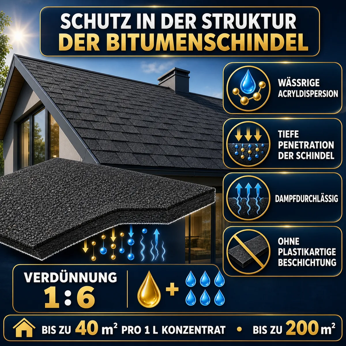 ESANDOL pro line Schutzschicht Bitumenschindel