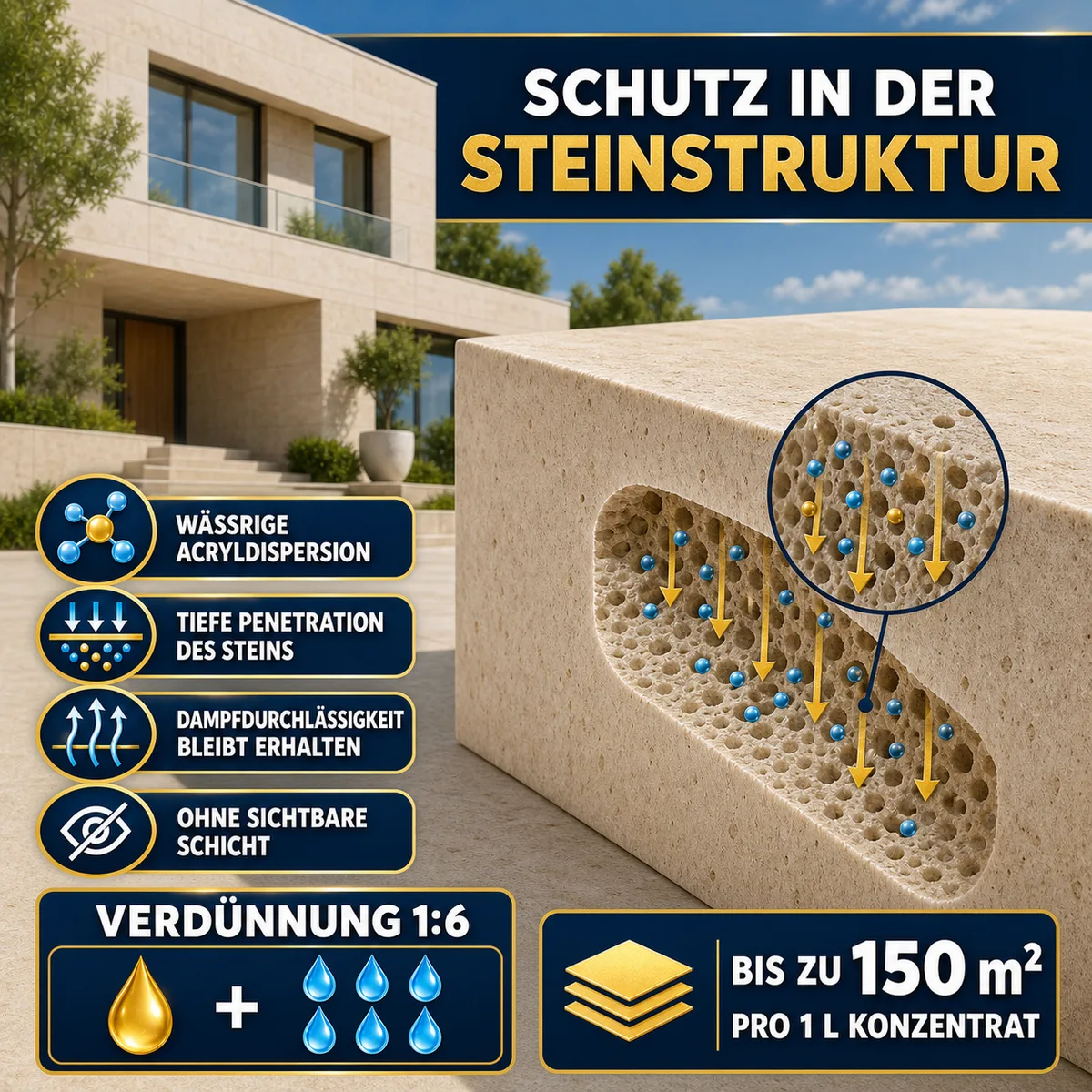 ESANDOL pro line Schutzschicht Stein