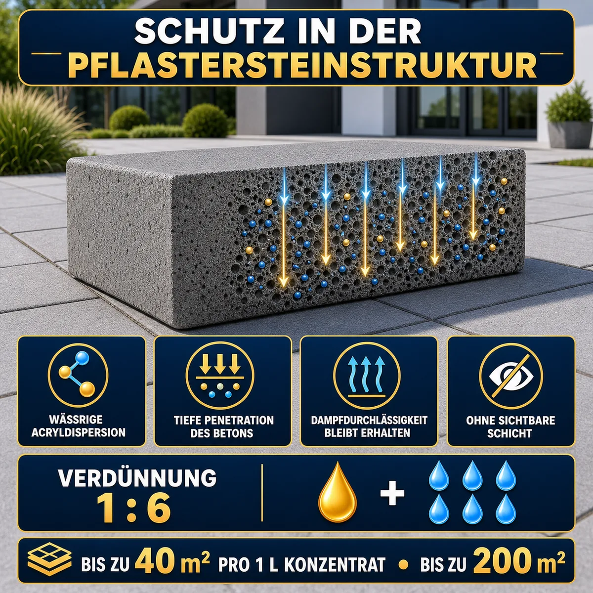 ESANDOL pro line Schutzschicht Pflasterstein