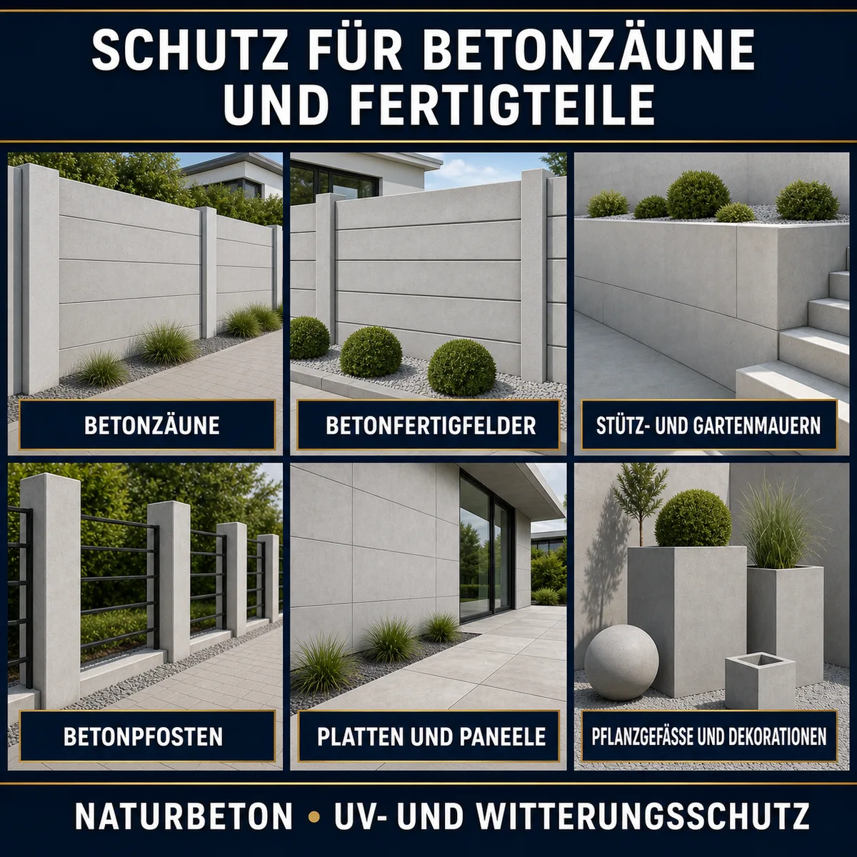 ESANDOL pro line Schutzschicht Beton-Zaun