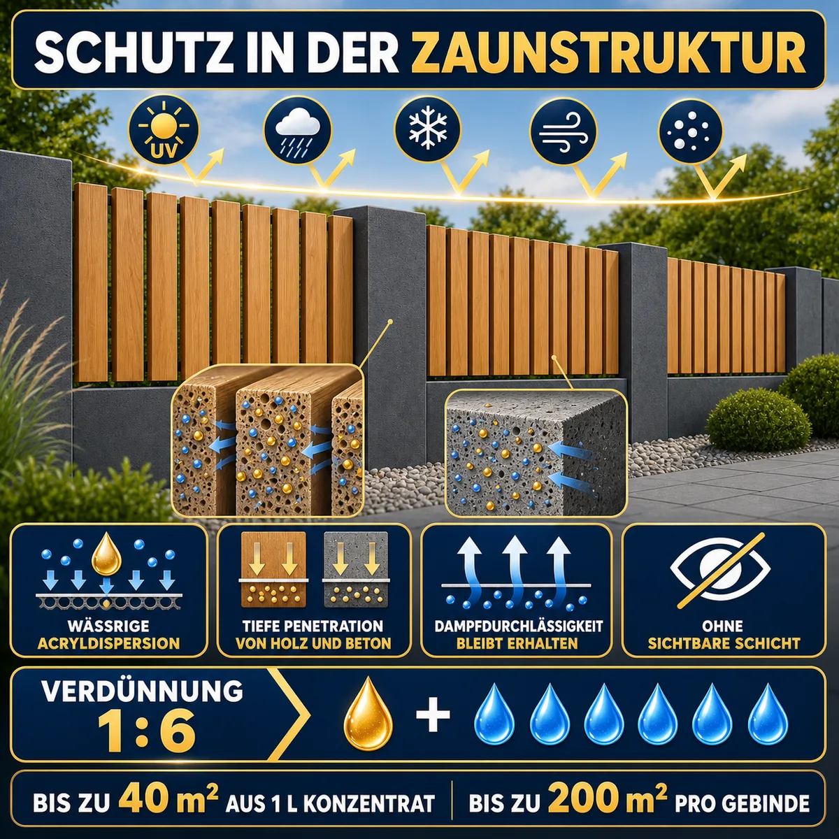 ESANDOL pro line Schutzschicht Zaun