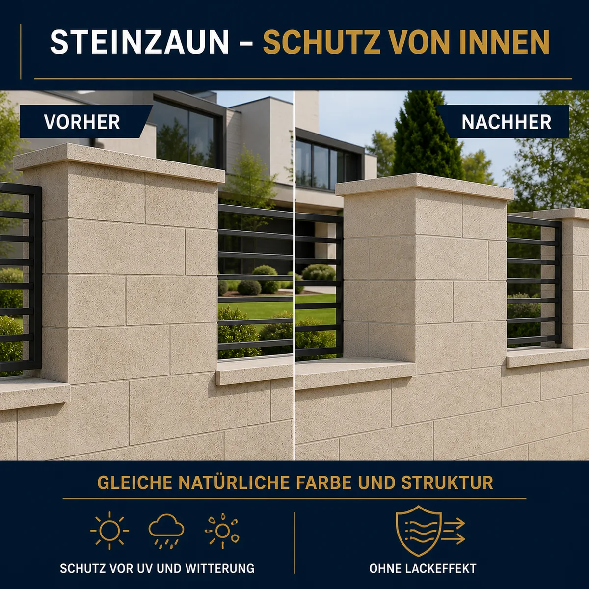 ESANDOL pro line Schutzschicht Stein-Zaun