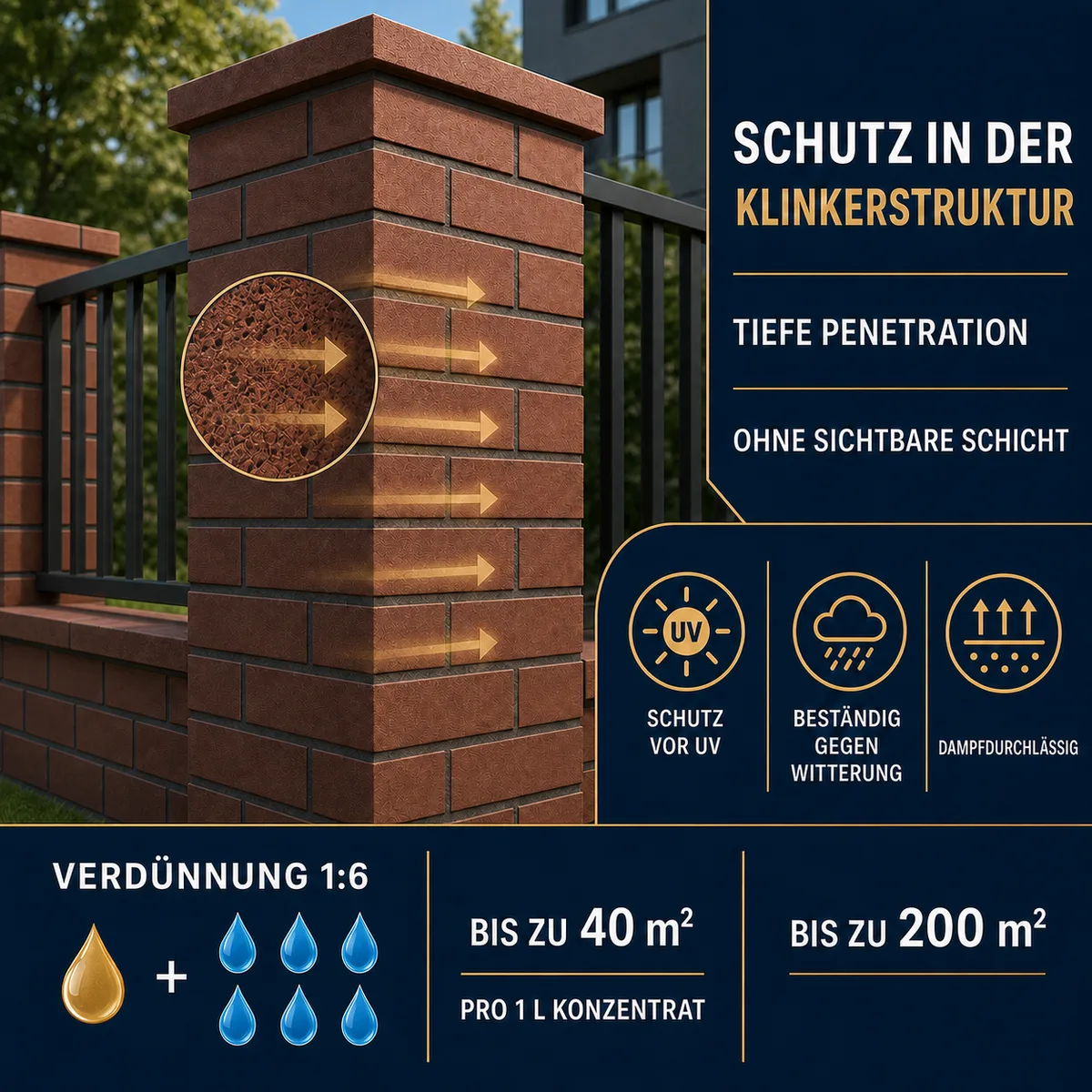 ESANDOL pro line Schutzschicht Klinker-Zaun