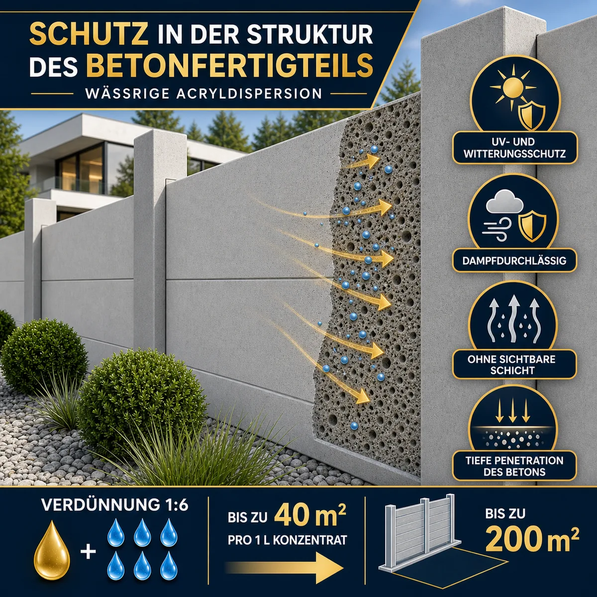 ESANDOL pro line Schutzschicht Fertigzaun