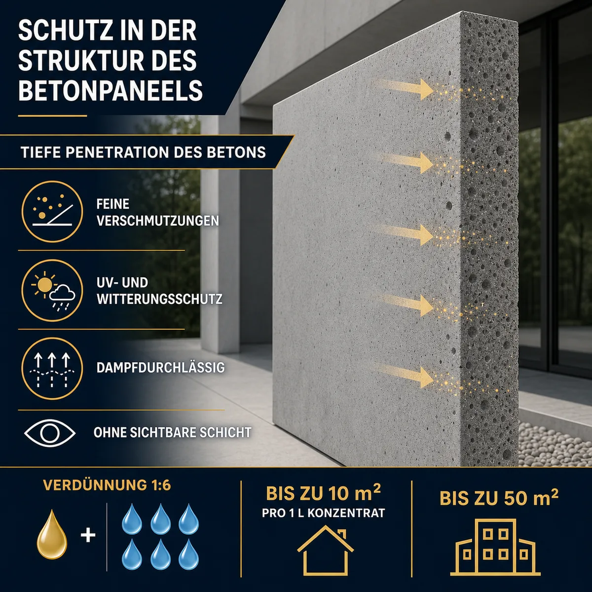 ESANDOL pro line Schutzschicht Betonpaneele