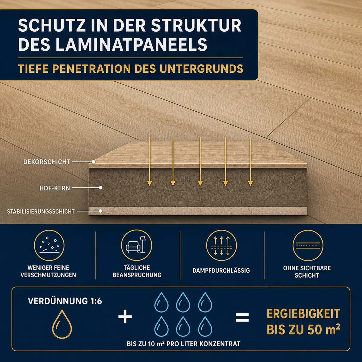 ESANDOL pro line Schutzanstrich Laminatpaneele