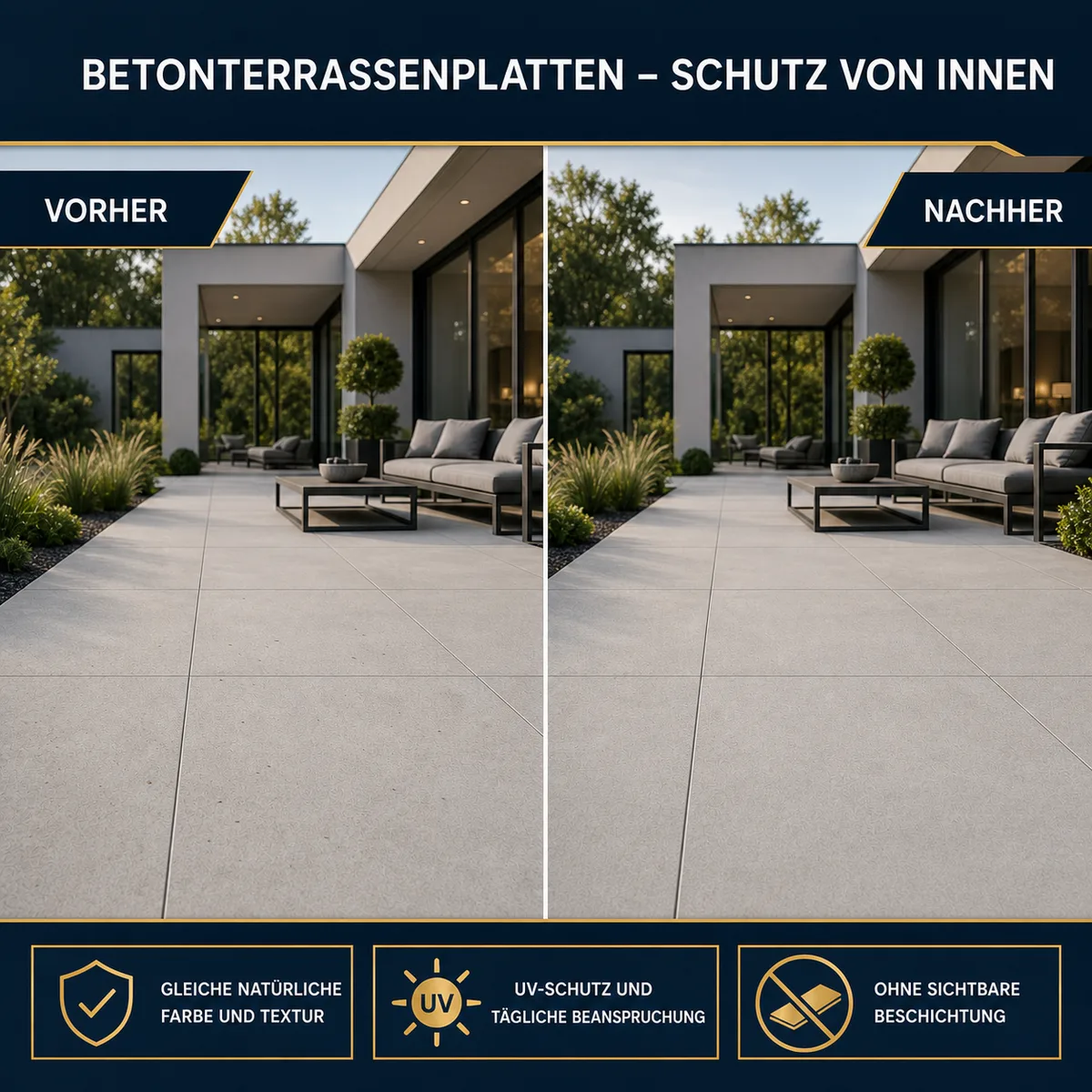 ESANDOL pro line Schutzanstrich Betonterrassenplatten