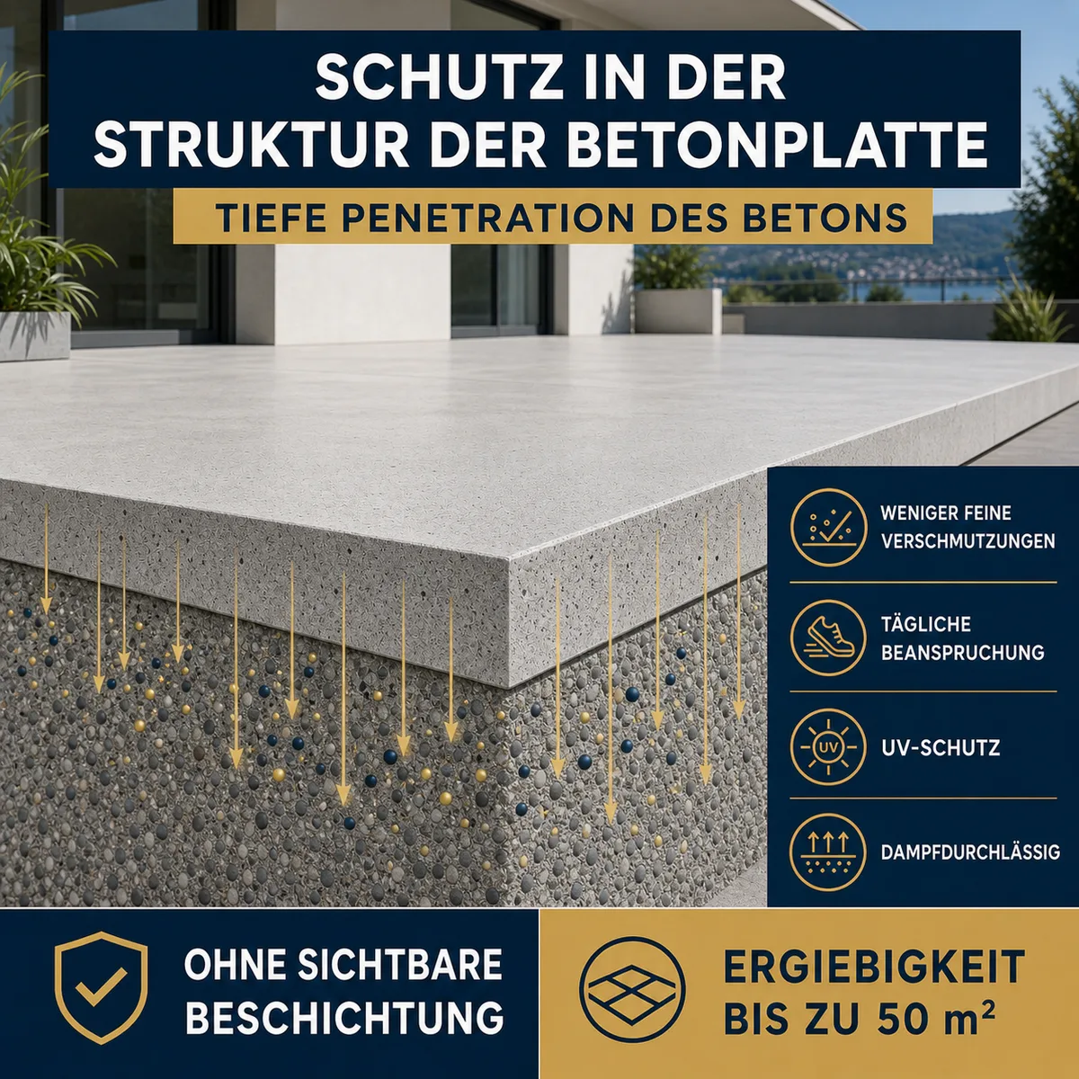 ESANDOL pro line Schutzanstrich Betonterrassenplatten