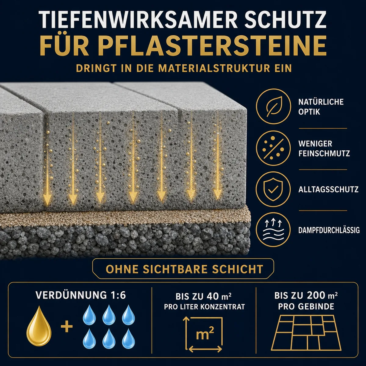 ESANDOL pro line Polymerbeschichtung Pflasterstein