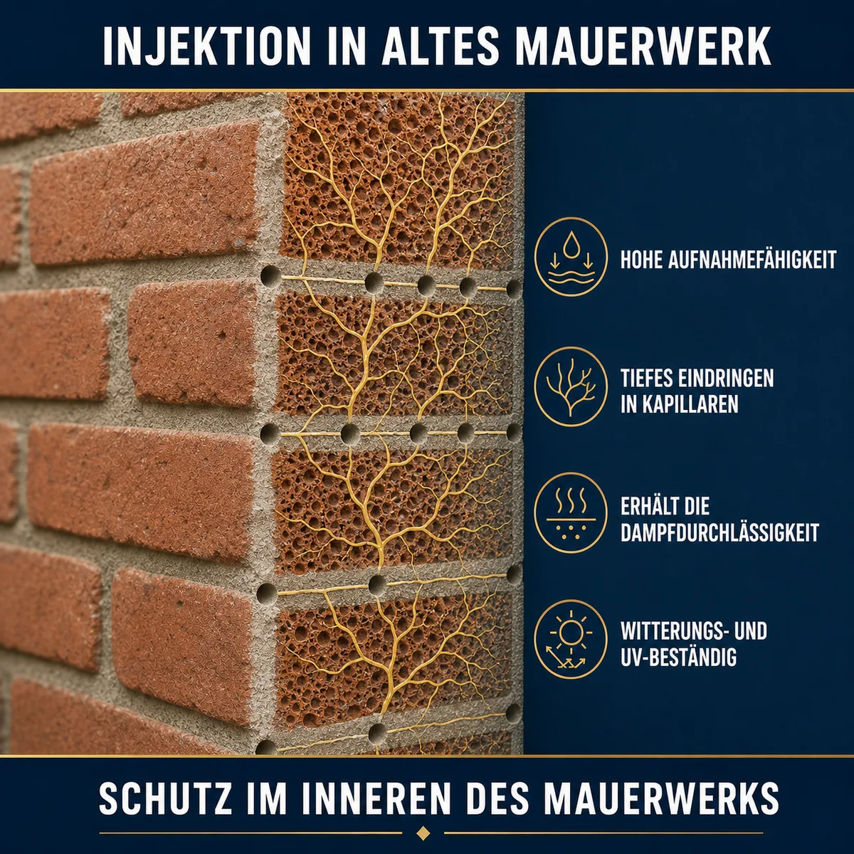 ESANDOL pro line Absorptionspräparat Injektionen altes Mauerwerk