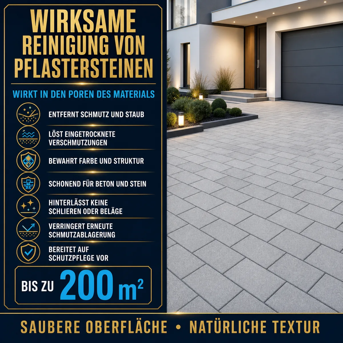 HYDROPROX Reinigung Pflasterstein