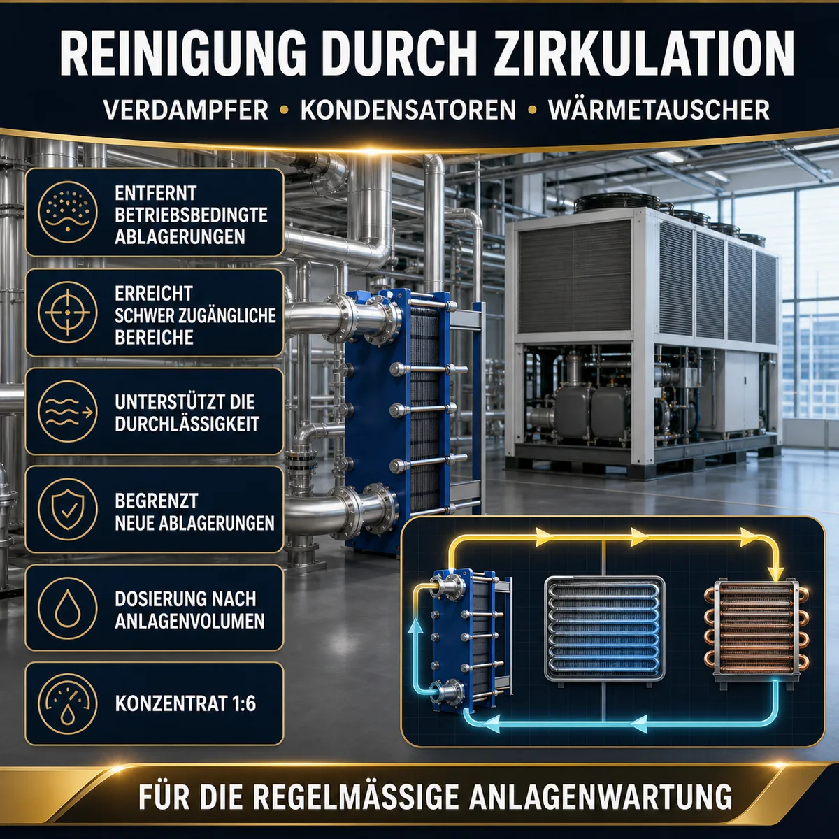 HYDROPROX Reinigung Verdampfer und Kondensator