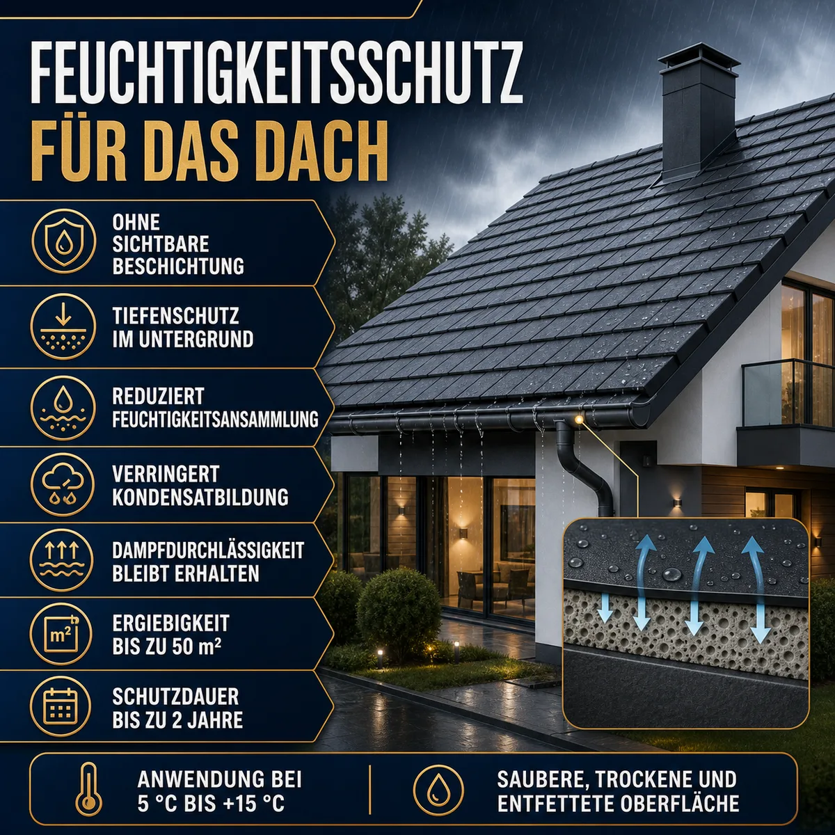 HYDROPROX Feuchtigkeitsschutzimprägnierung Dach