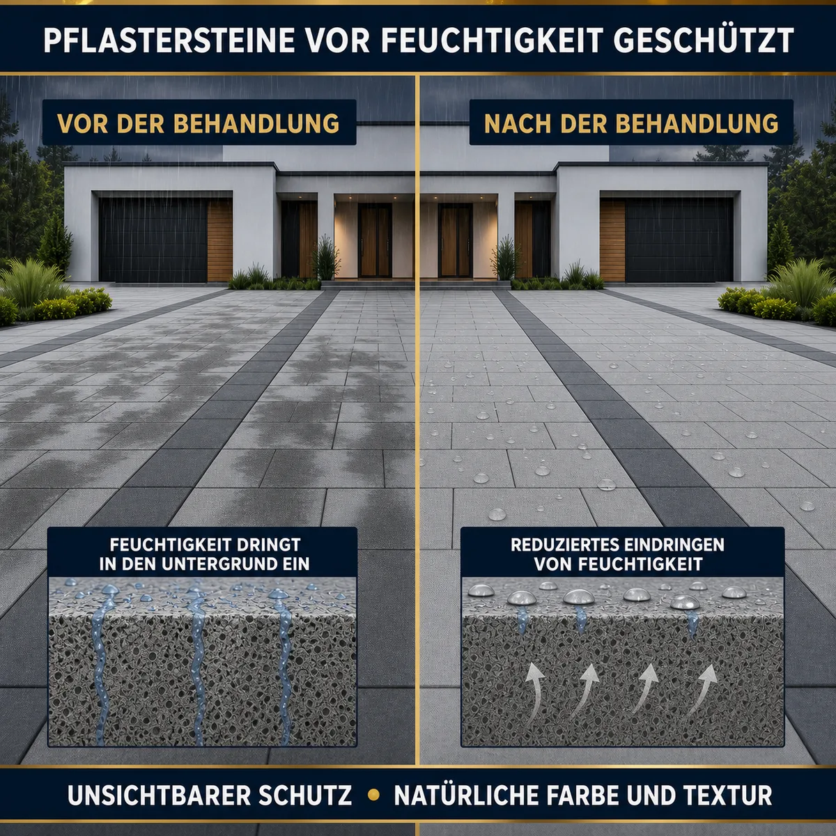 HYDROPROX Feuchtigkeitsschutzimprägnierung Pflasterstein