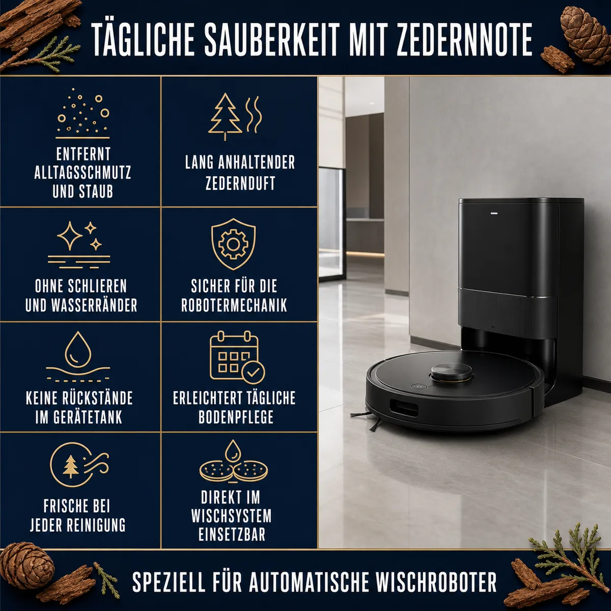 HYDROPROX Reinigungsmittel für Wischroboter – mit Zedernduft