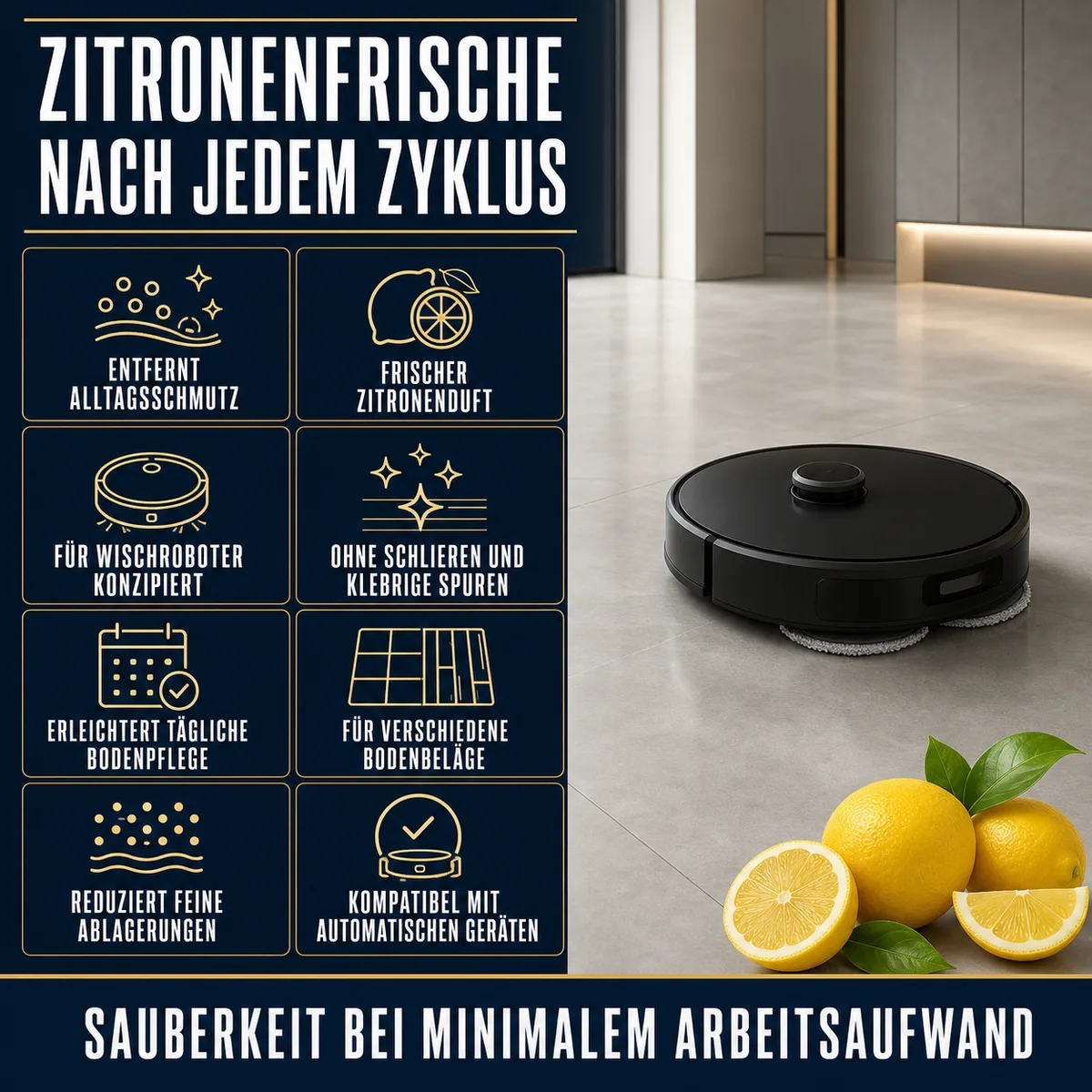 HYDROPROX Reinigungsmittel für Wischroboter – mit Zitronenduft