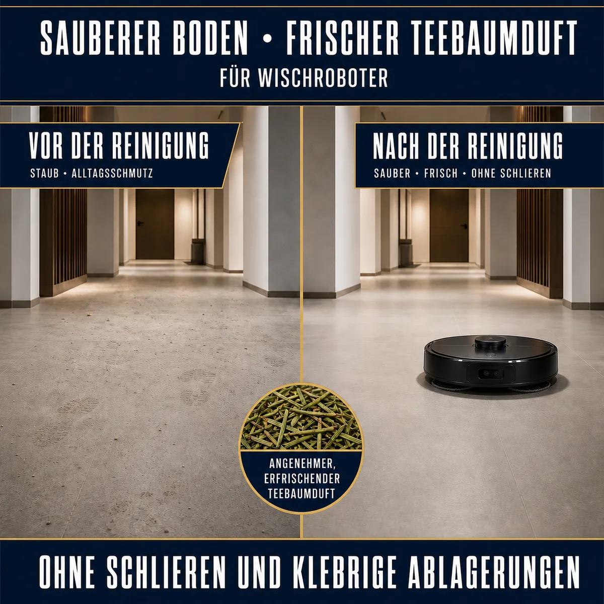 HYDROPROX Reinigungsflüssigkeit für Wischroboter – mit Teebaum-Duft