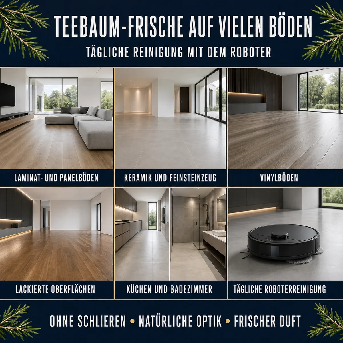 HYDROPROX Reinigungsflüssigkeit für Wischroboter – mit Teebaum-Duft