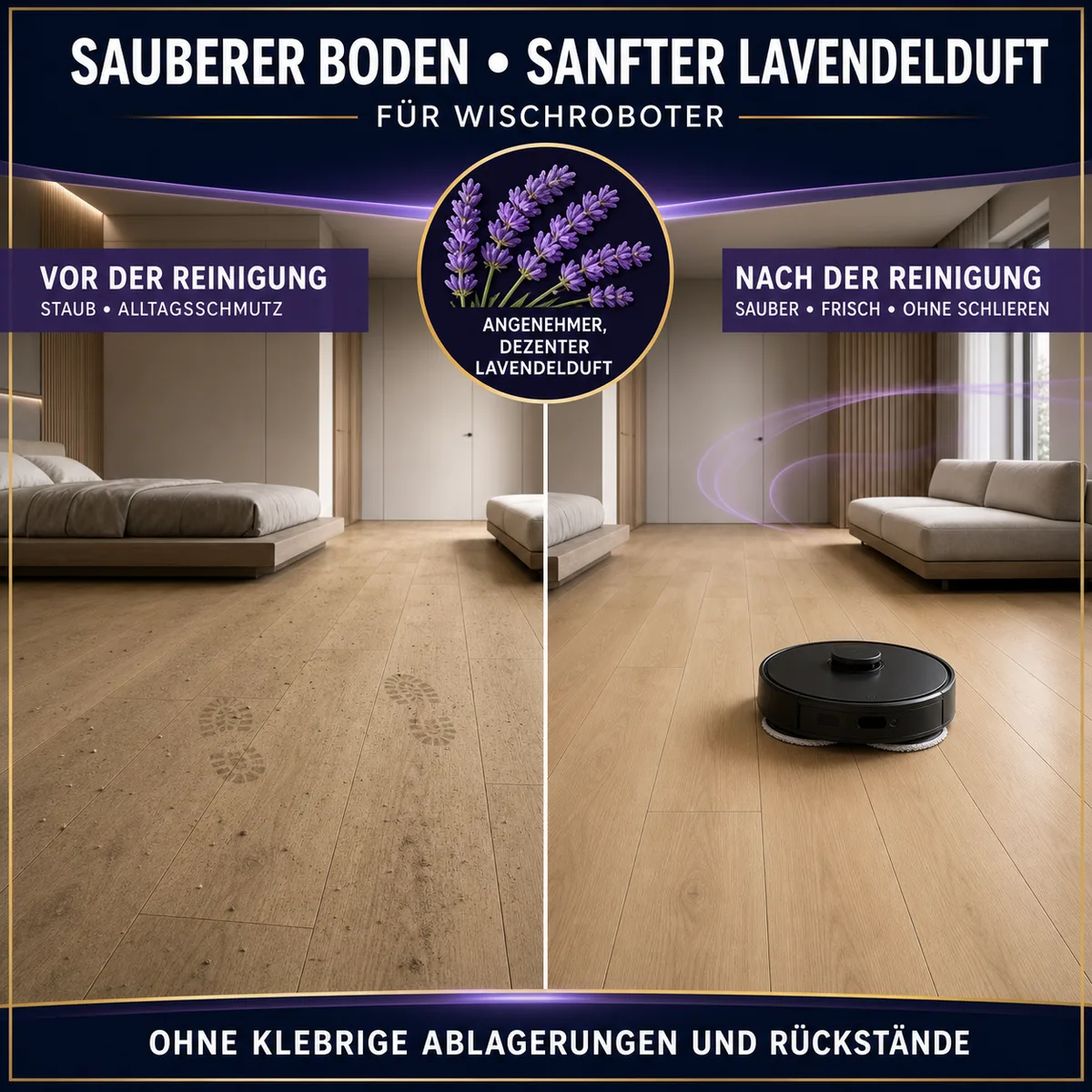 HYDROPROX Reinigungsflüssigkeit für Wischroboter – mit Lavendel-Duft