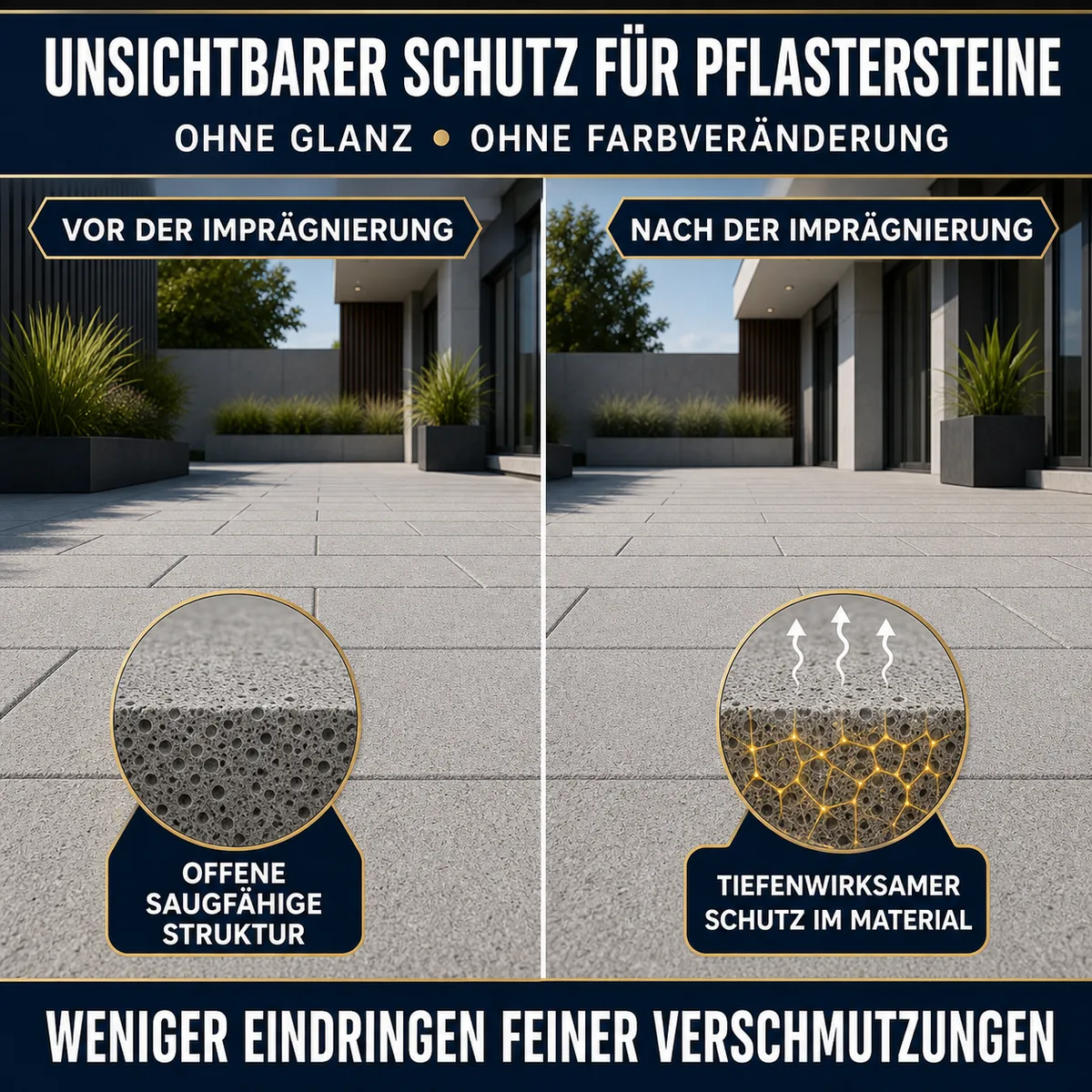 HYDROPROX Quarzbeschichtung Pflastersteine