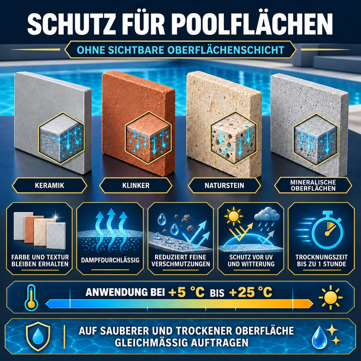 HYDROPROX Schutzschicht Schwimmbecken
