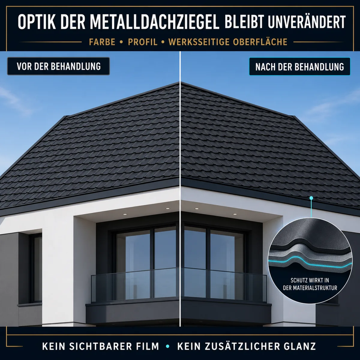 HYDROPROX Schutzschicht Metalldachziegel