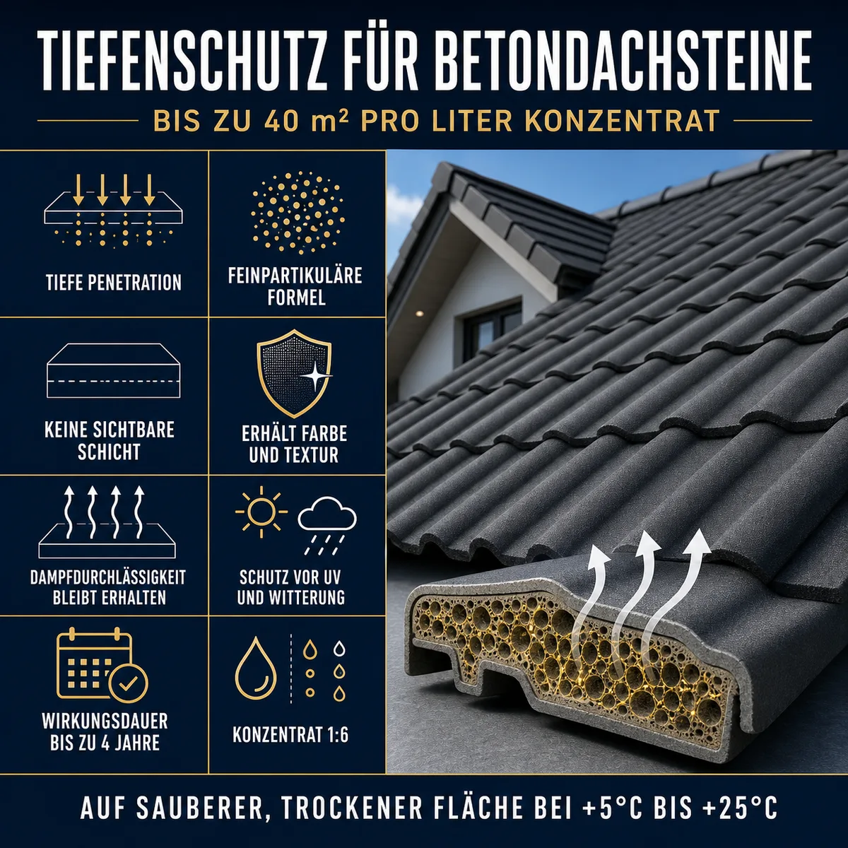 HYDROPROX Schutzschicht Betonziegel