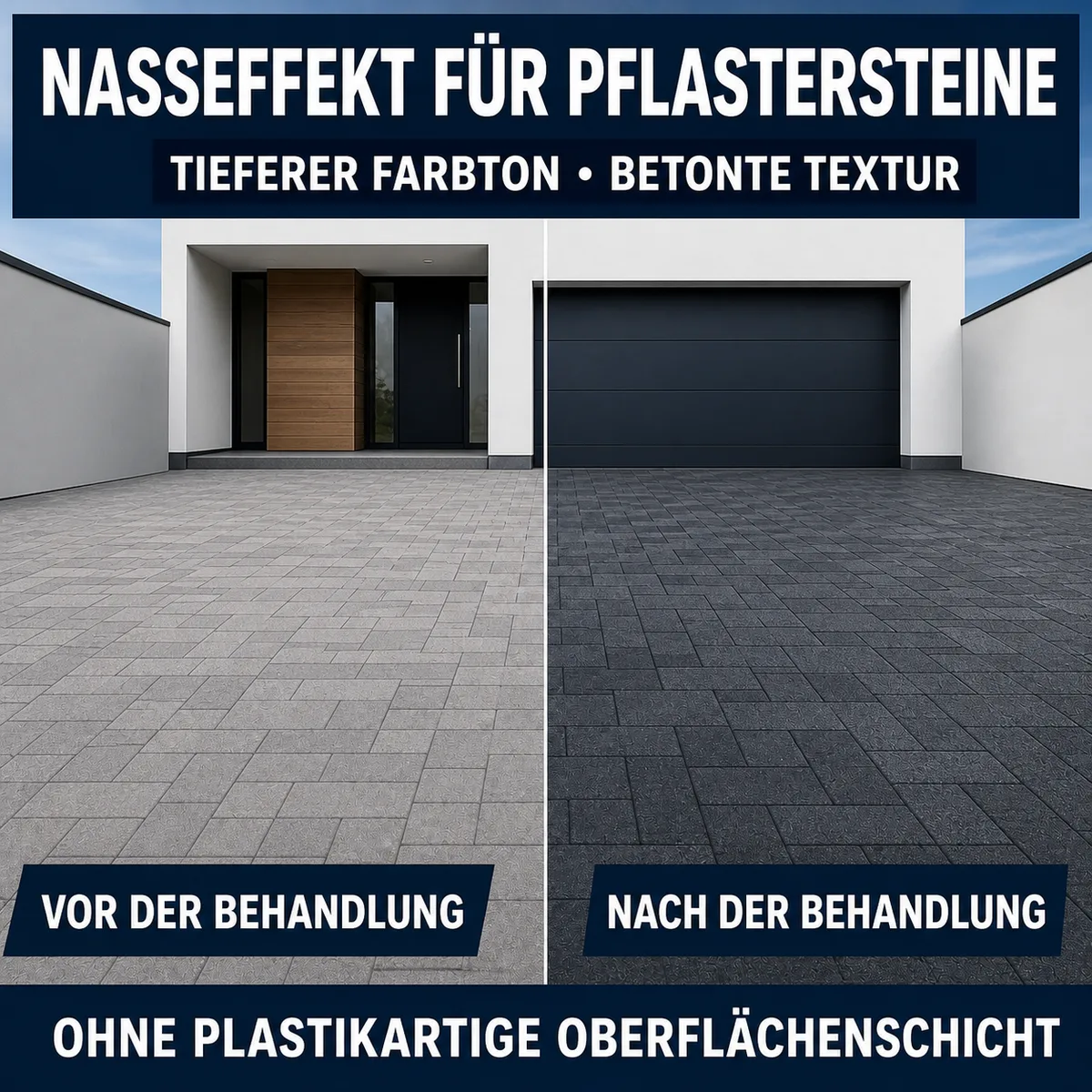 HYDROPROX Schutzschicht mit Nasseffekt für Pflastersteine