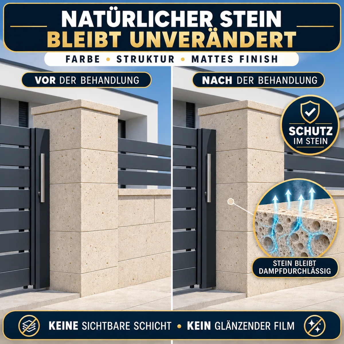 HYDROPROX Schutzschicht Natursteinzäune