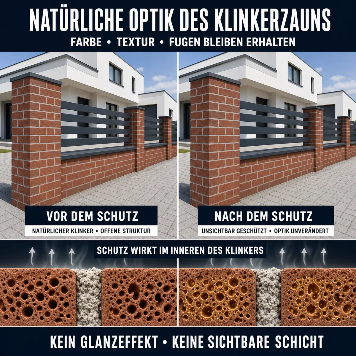 HYDROPROX Schutzschicht Klinker-Zäune