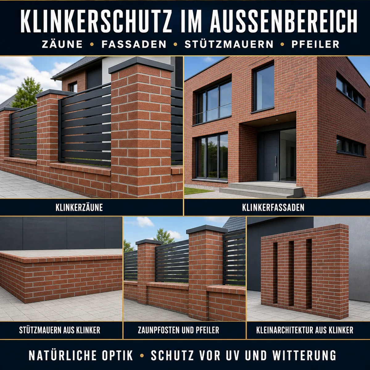 HYDROPROX Schutzschicht Klinker-Zäune