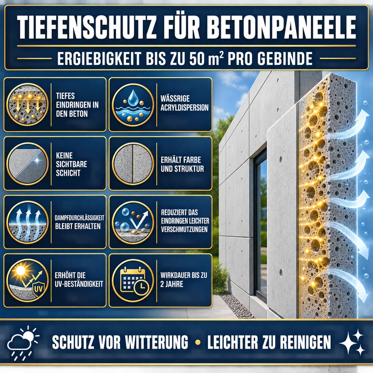 HYDROPROX Schutzschicht Betonpaneele