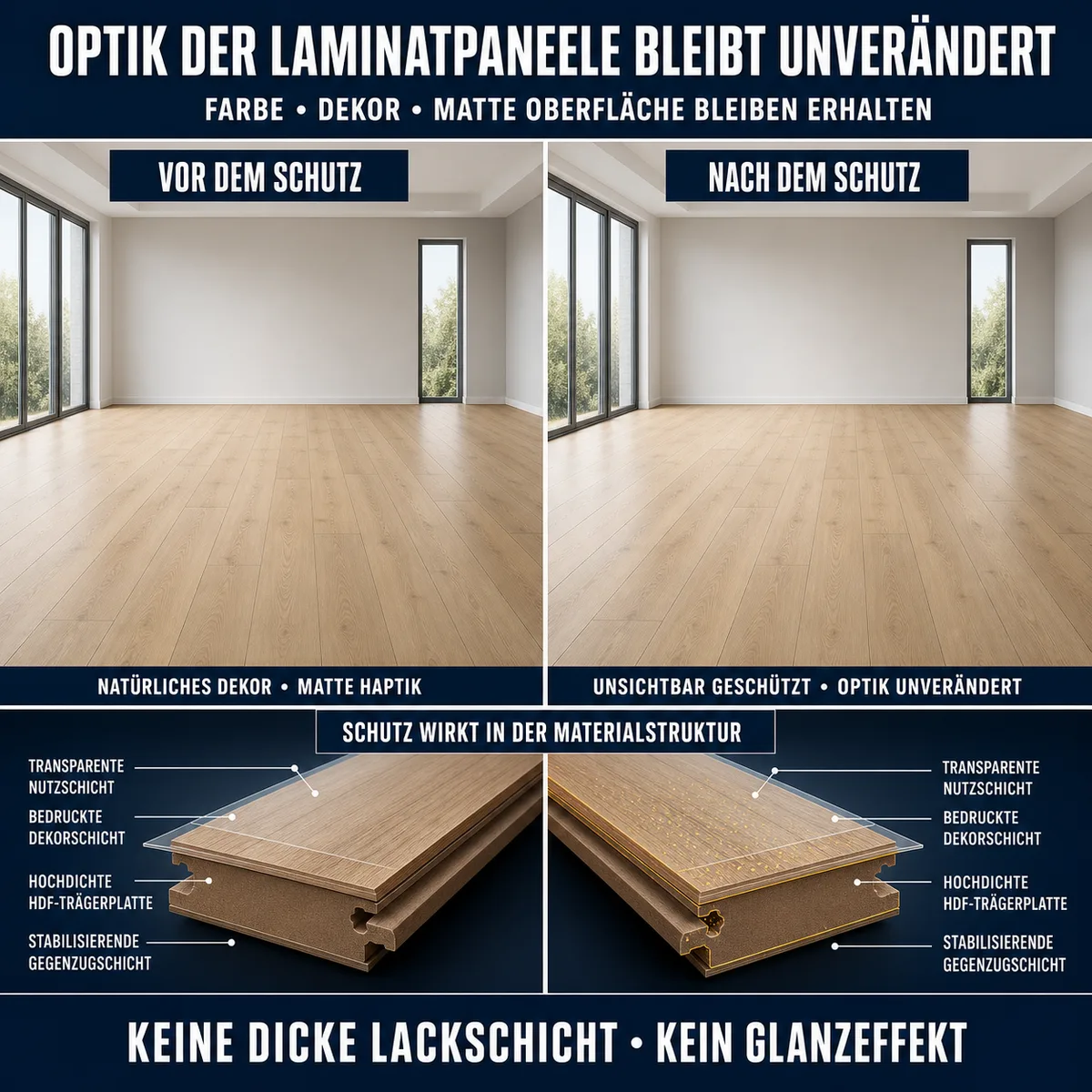 HYDROPROX Schutzschicht Laminatpaneele
