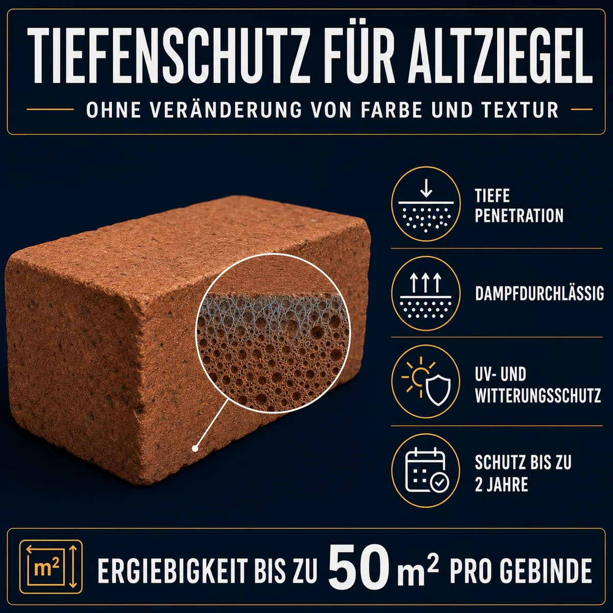 HYDROPROX Schutzschicht alter Ziegel