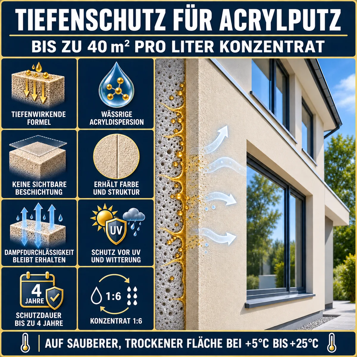 HYDROPROX Schutzschicht Acryl-Fassadenputz