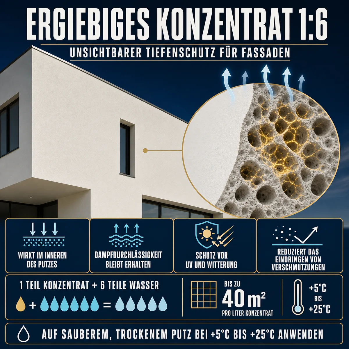 HYDROPROX Schutzschicht Fassadenputz