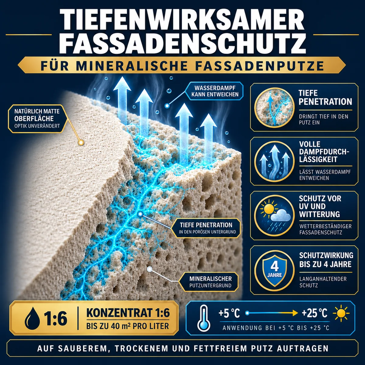 HYDROPROX Schutzschicht Mineralischer Fassadenputz
