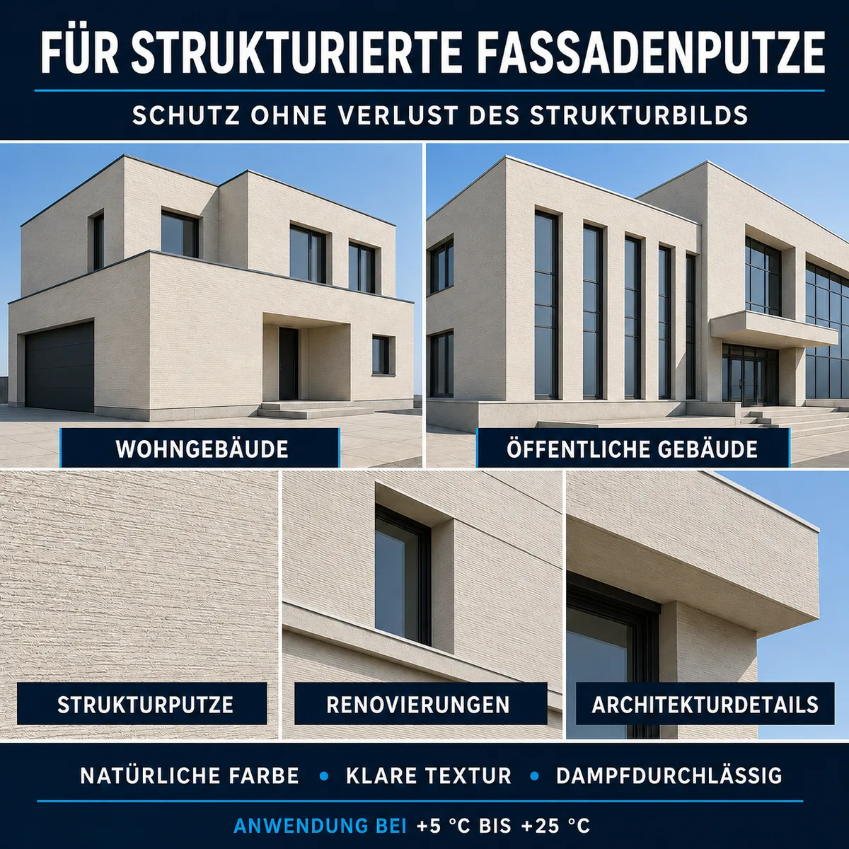 HYDROPROX Schutzschicht strukturierter Fassadenputz