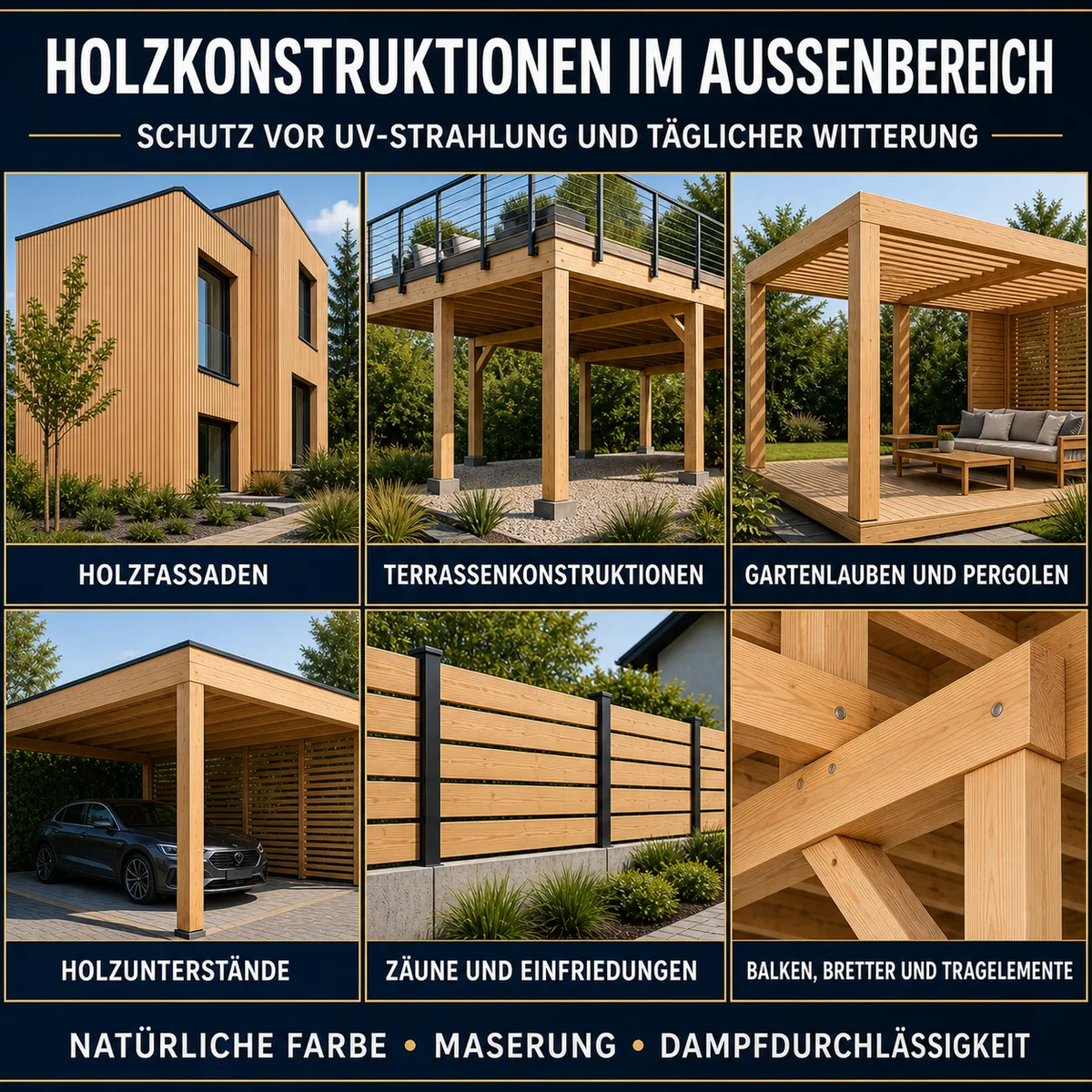 HYDROPROX Polymerbeschichtung Holzkonstruktionen