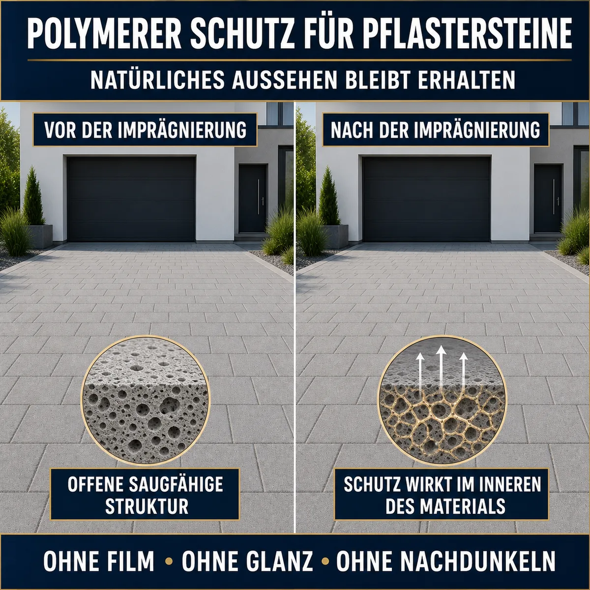 HYDROPROX Polymerbeschichtung Pflastersteine