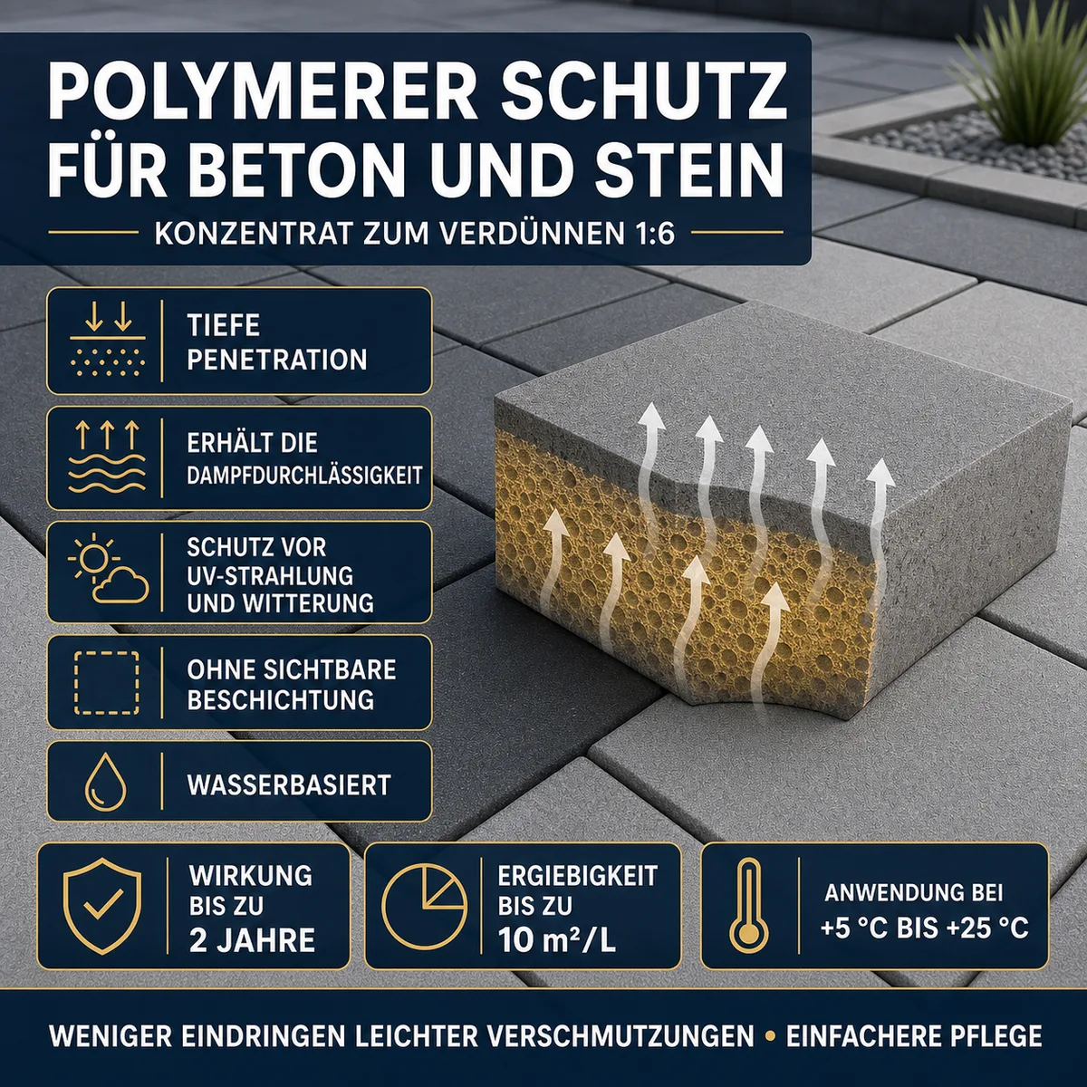 HYDROPROX Polymerbeschichtung Pflastersteine