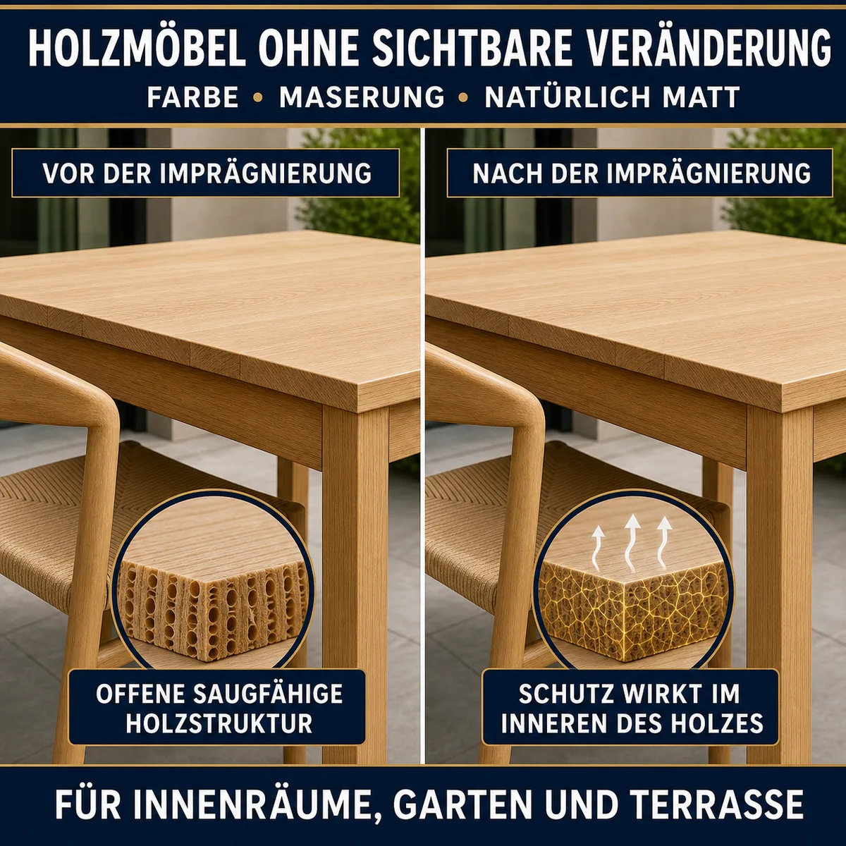 HYDROPROX Polymerbeschichtung Holzmöbel