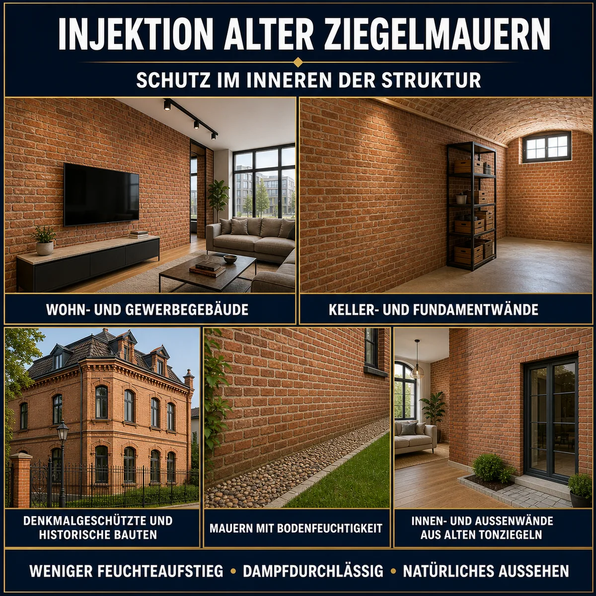 HYDROPROX Injektionsmittel gegen Feuchtigkeit für Altziegel