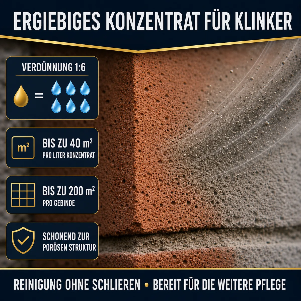 IZOMARK Reinigungsflüssigkeit Klinker