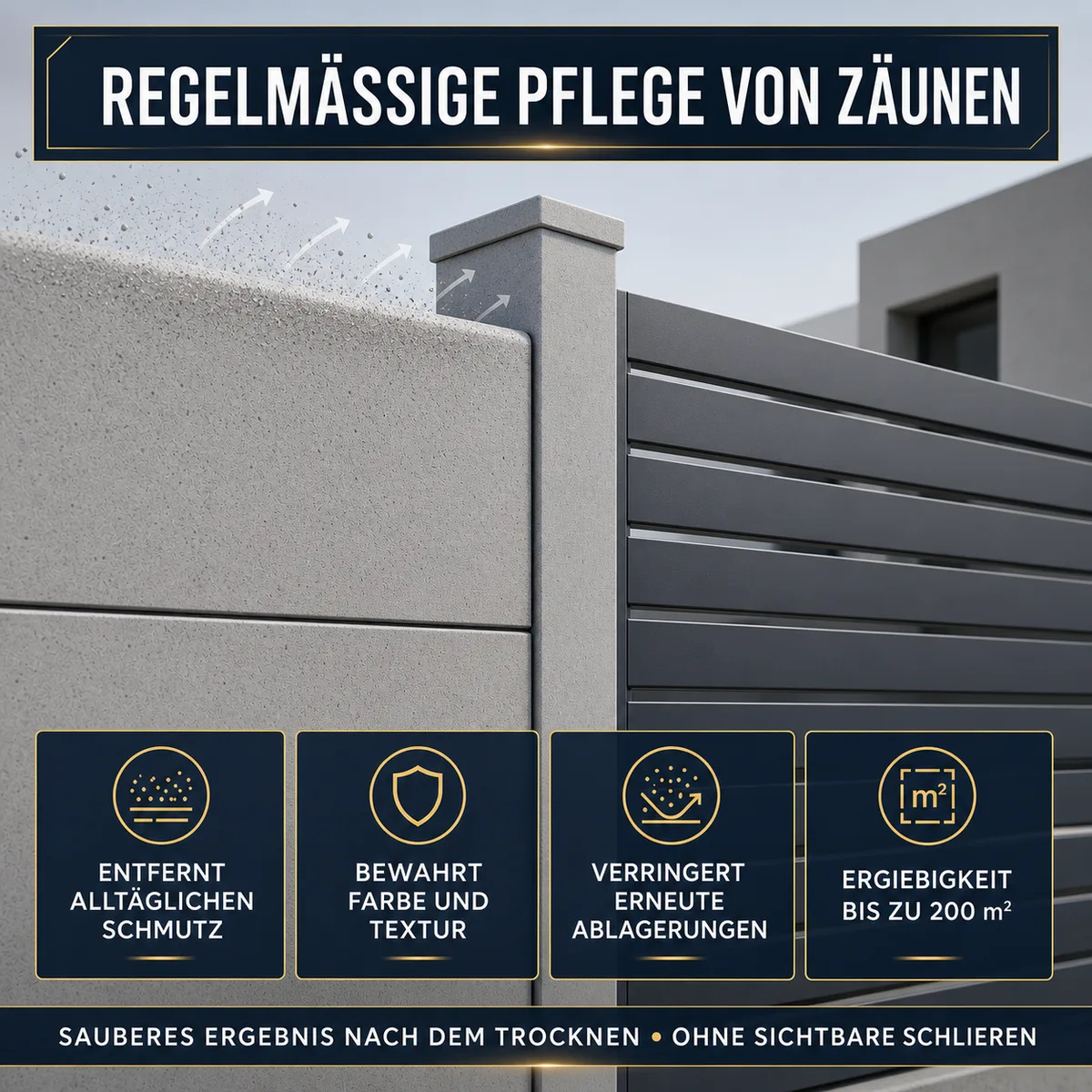 IZOMARK Reinigungsflüssigkeit Zaun