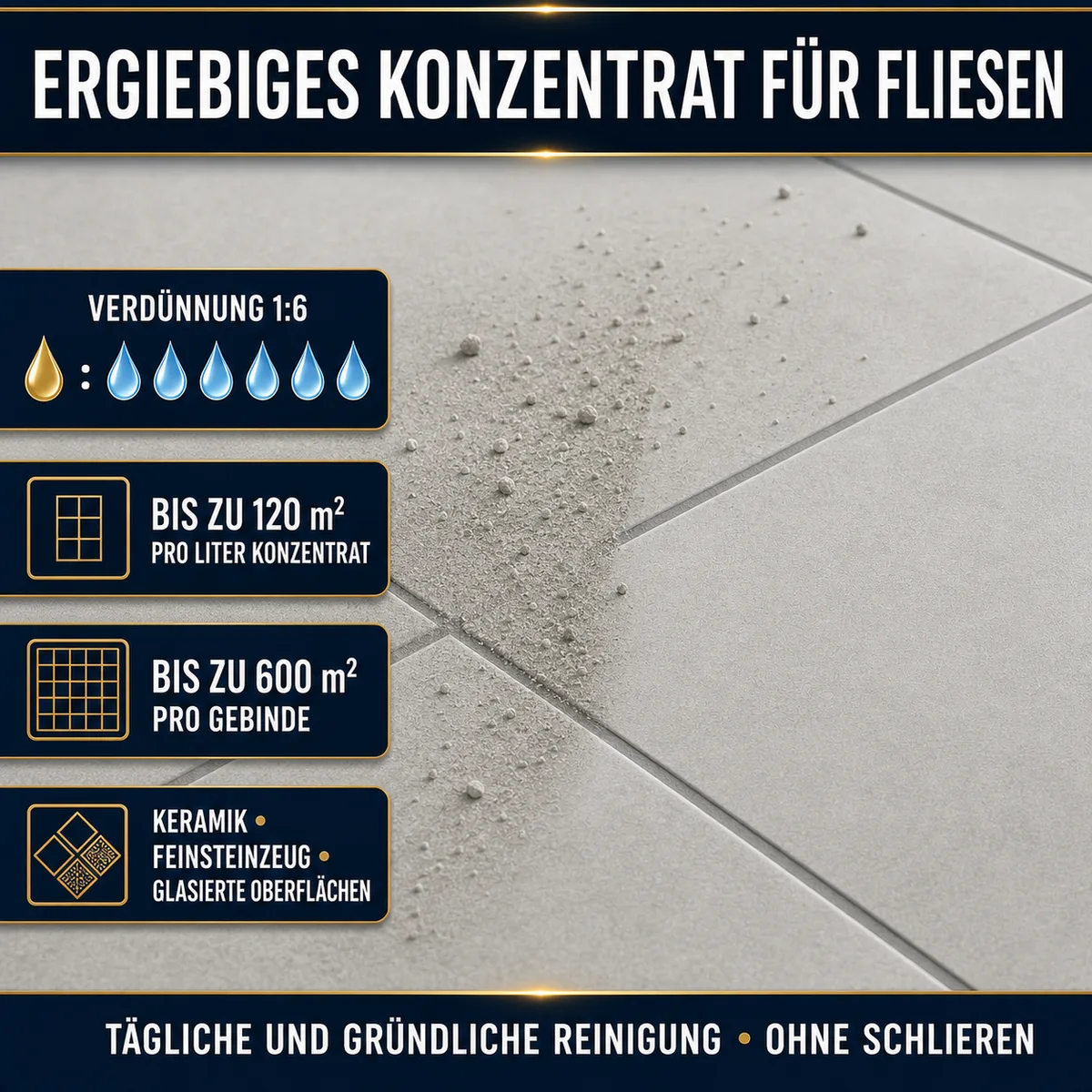 IZOMARK Reinigungsflüssigkeit Fliesen