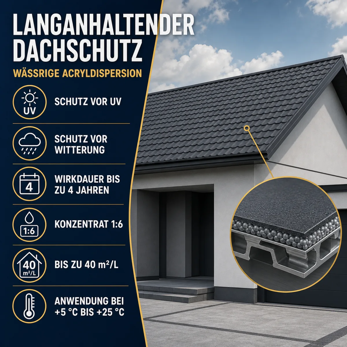 IZOMARK Schutzanstrich Metalldachziegel